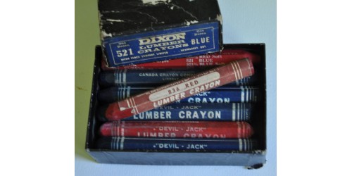 Old Dixon Lumber Crayons of Various Colors in Original Box